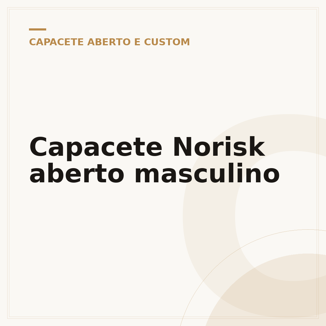 Capacete Norisk aberto masculino