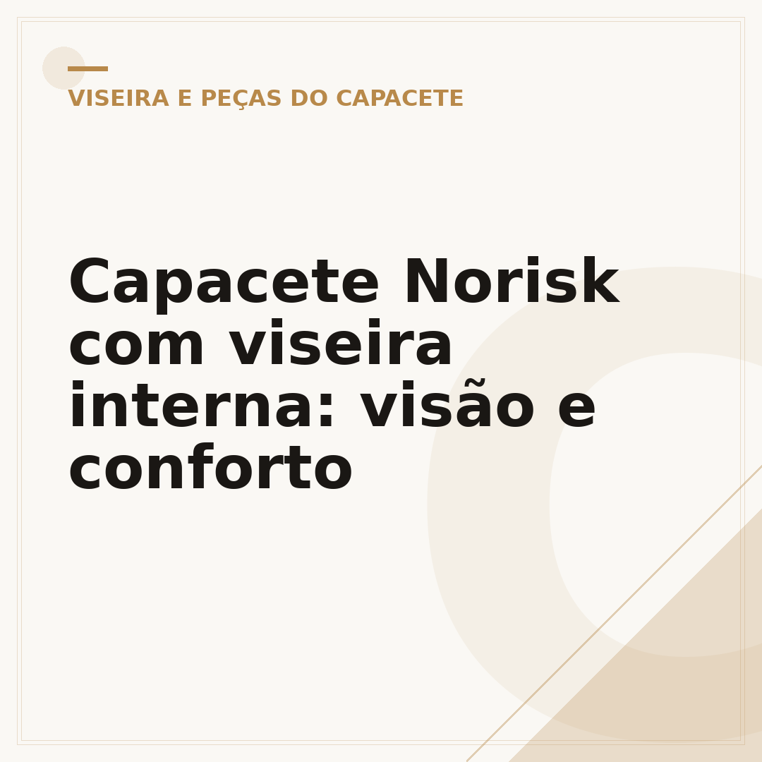 Capacete Norisk com viseira interna: visão e conforto