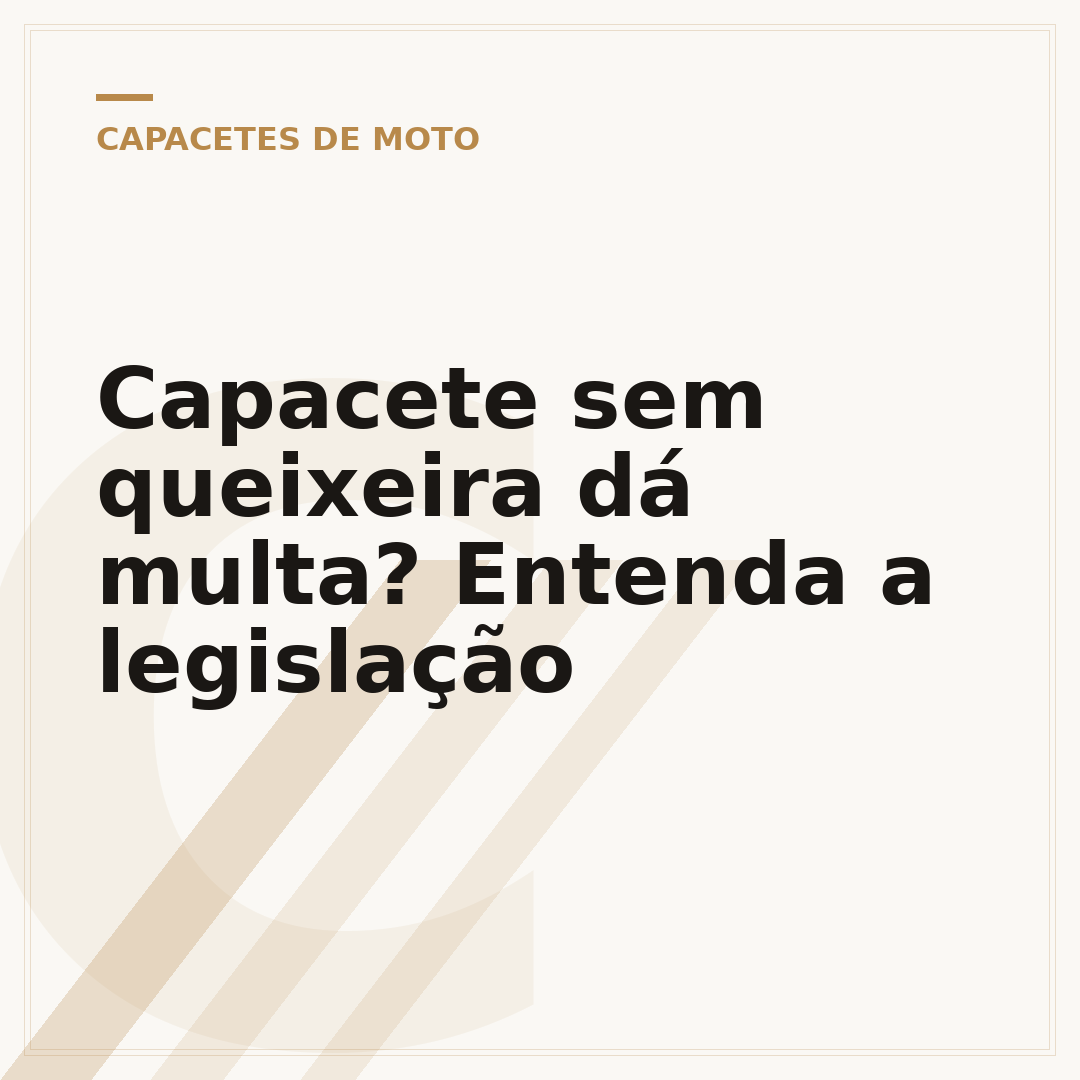 Capacete sem queixeira dá multa? Entenda a legislação