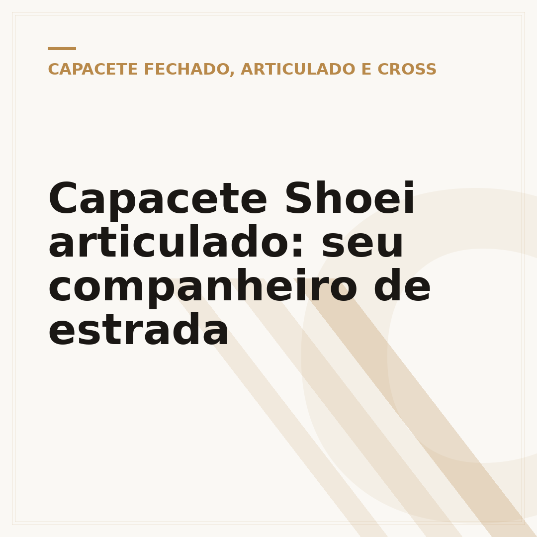 Capacete Shoei articulado: seu companheiro de estrada