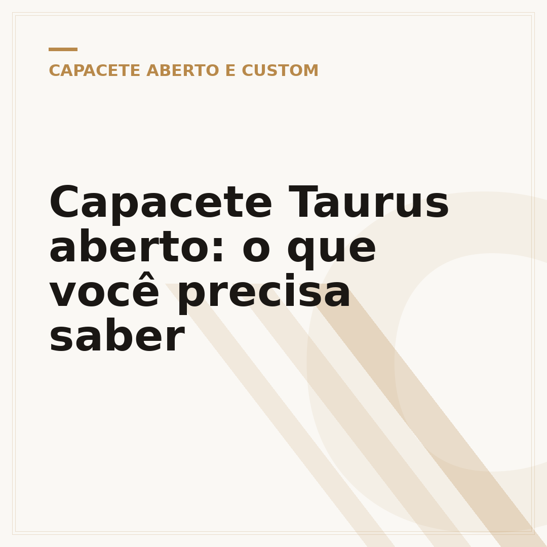 Capacete Taurus aberto: o que você precisa saber