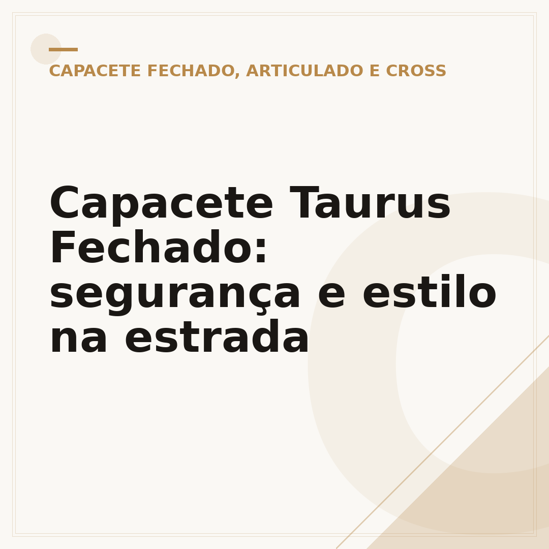 Capacete Taurus Fechado: segurança e estilo na estrada