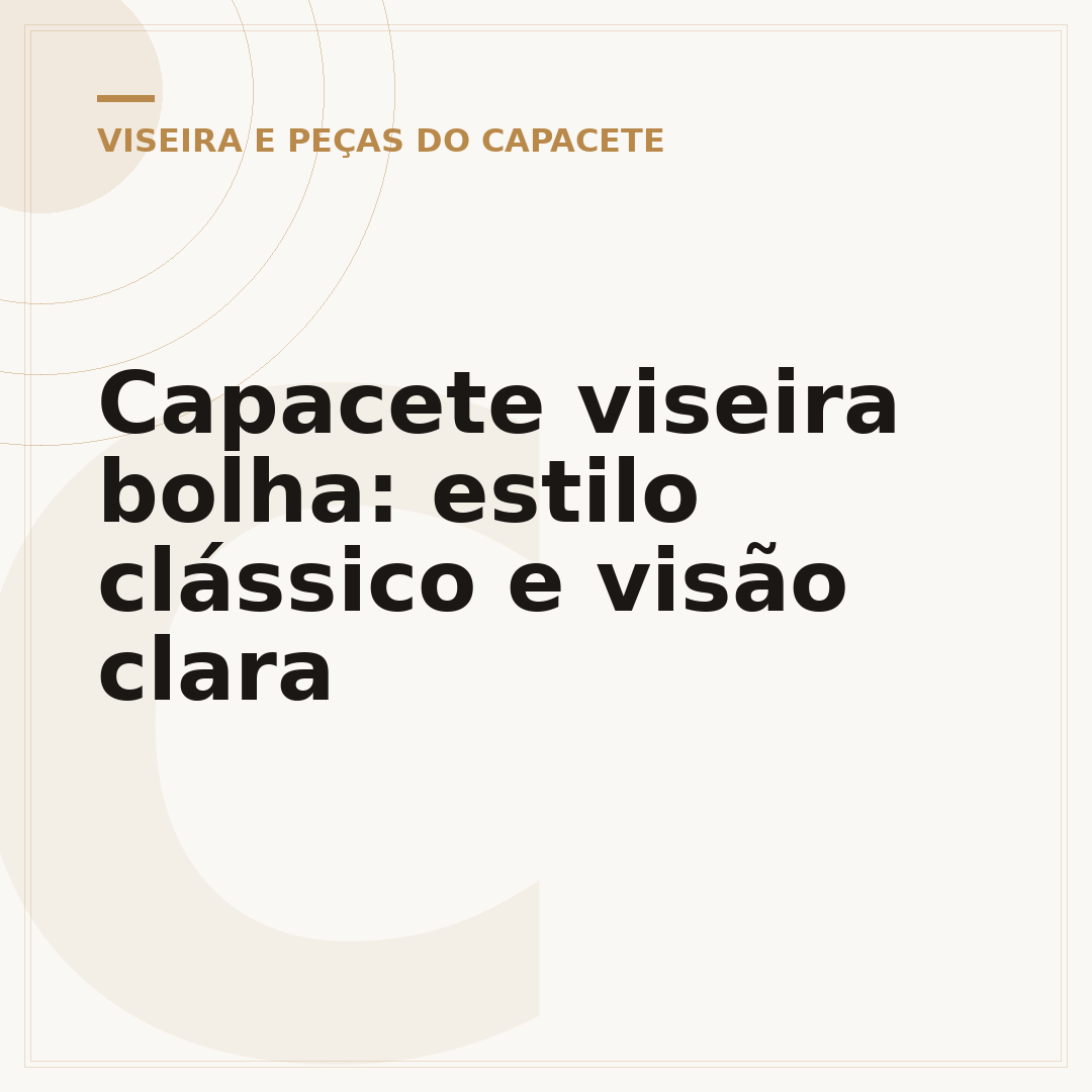Capacete viseira bolha: estilo clássico e visão clara