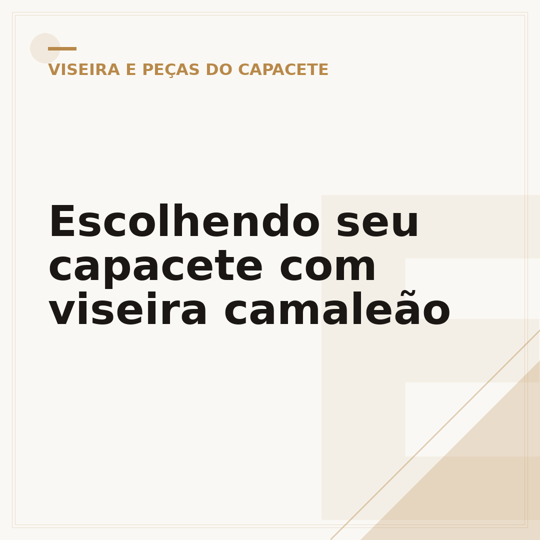 Escolhendo seu capacete com viseira camaleão