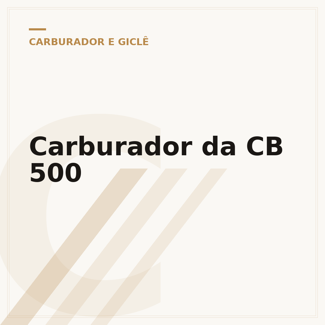 Carburador da CB 500