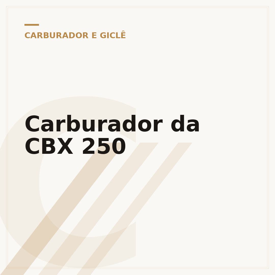 Carburador da CBX 250