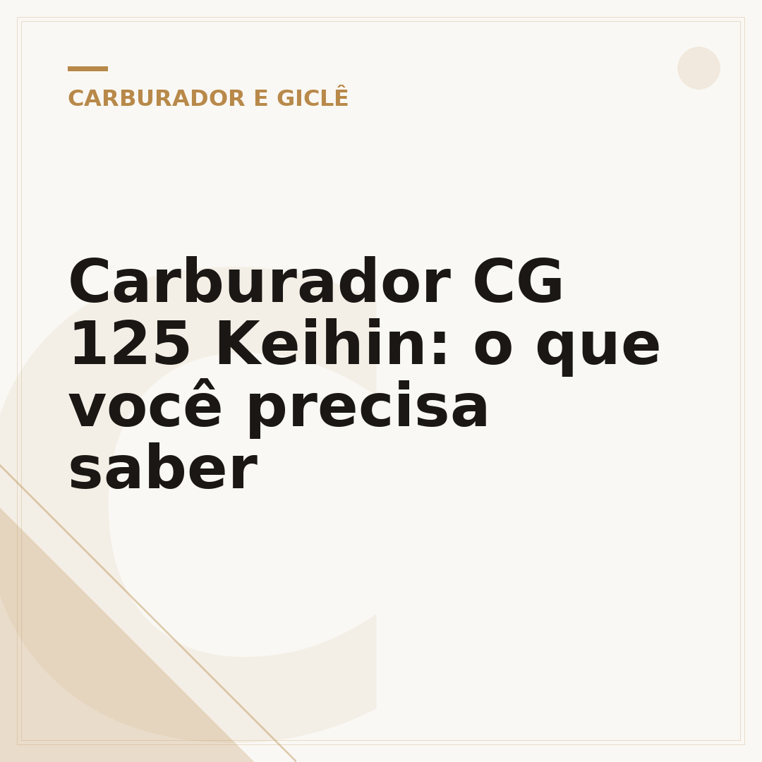 Carburador CG 125 Keihin: o que você precisa saber