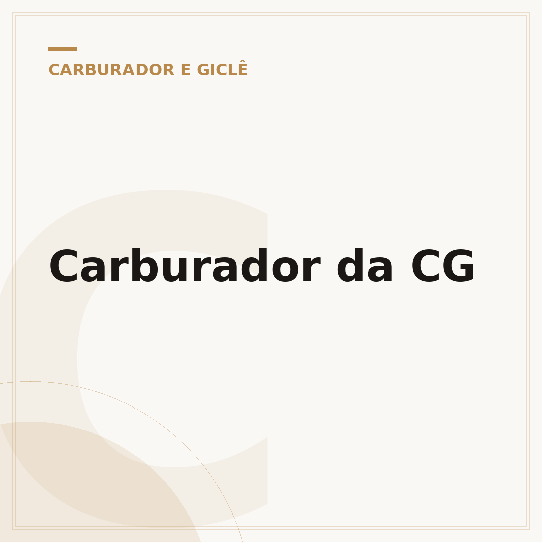 Carburador da CG