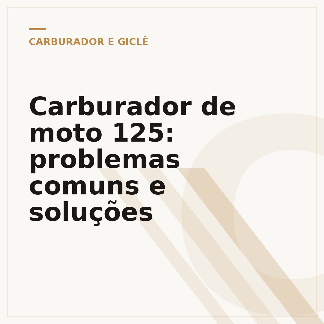 Carburador de moto 125: problemas comuns e soluções