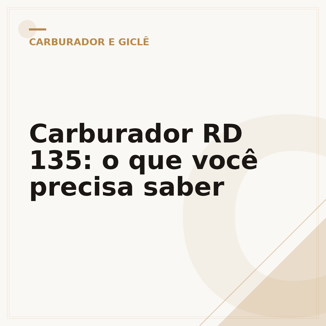 Carburador RD 135: o que você precisa saber