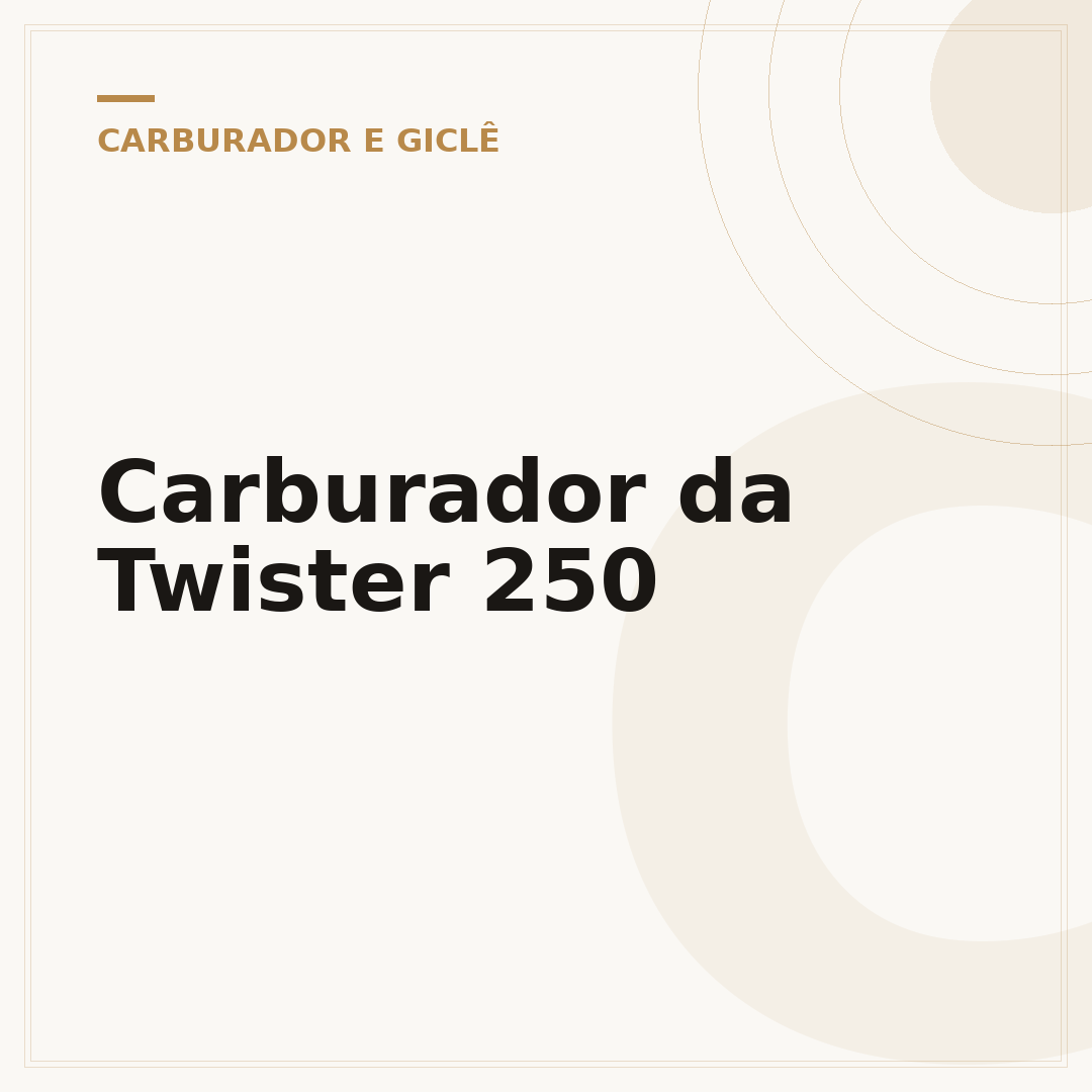 Carburador da Twister 250
