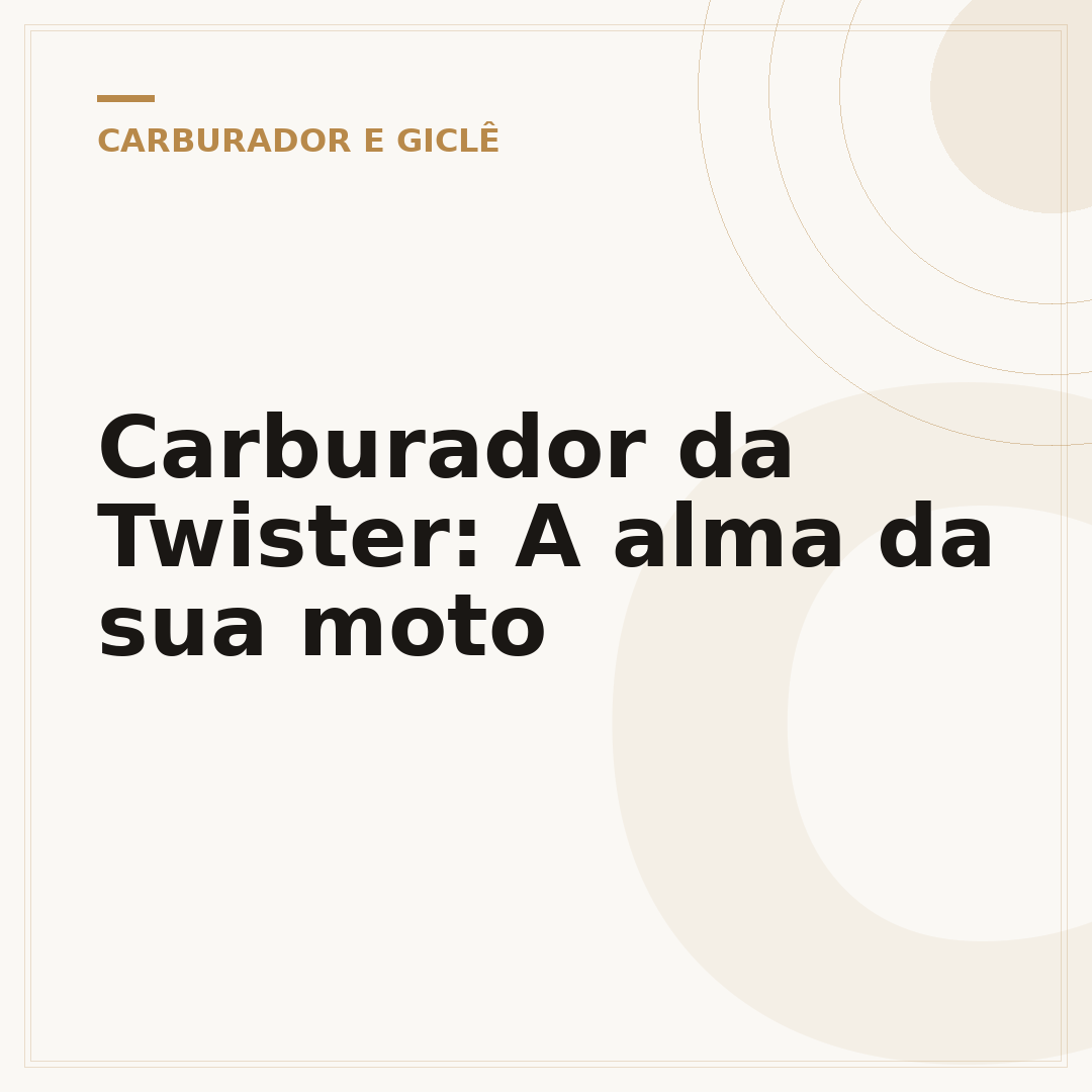 Carburador da Twister: A alma da sua moto