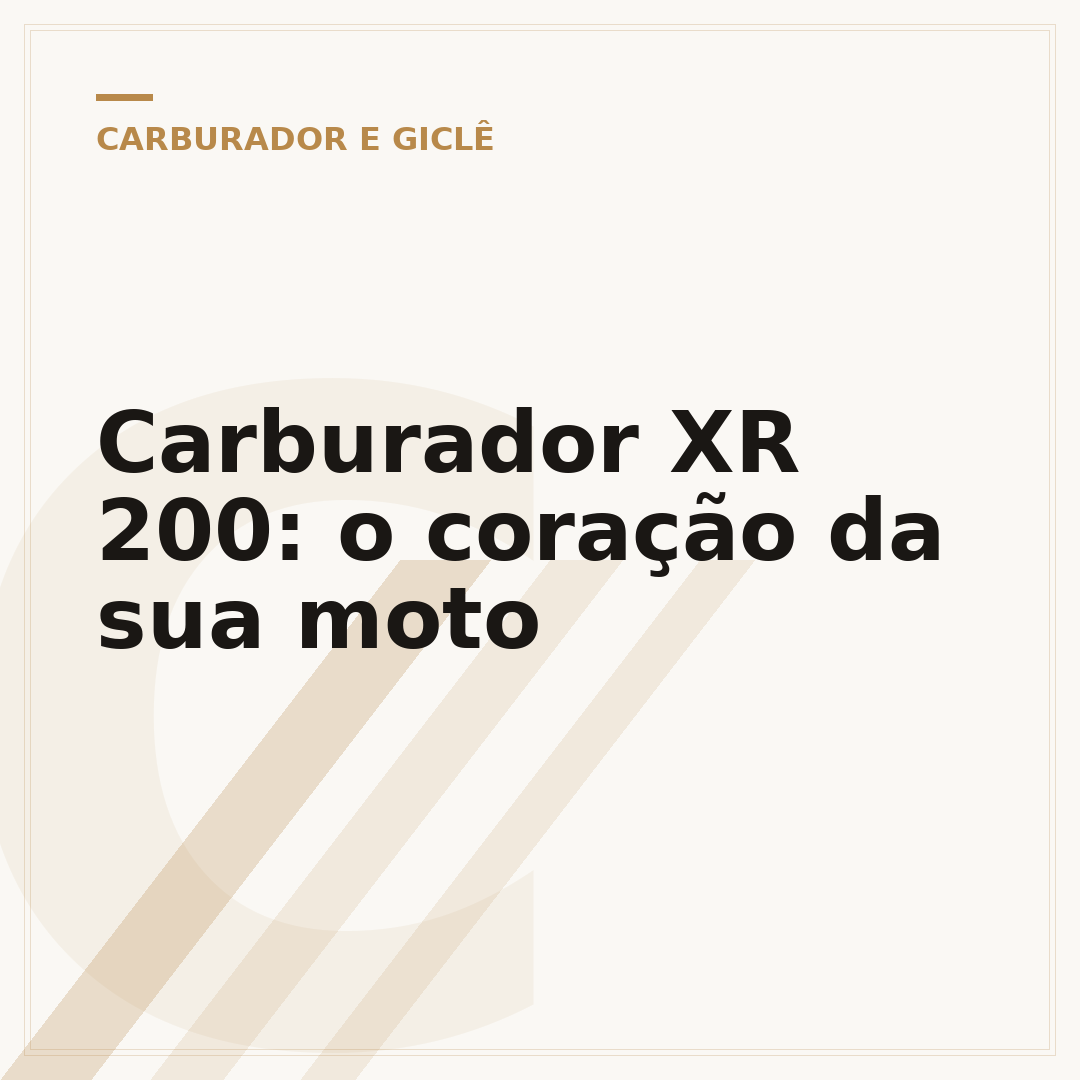 Carburador XR 200: o coração da sua moto