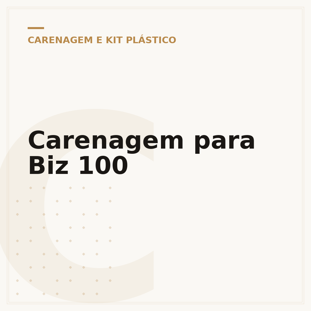 Carenagem para Biz 100