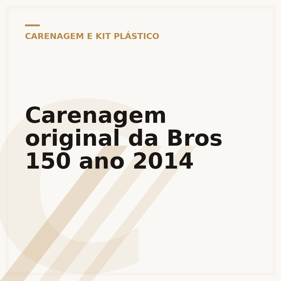 Carenagem original da Bros 150 ano 2014