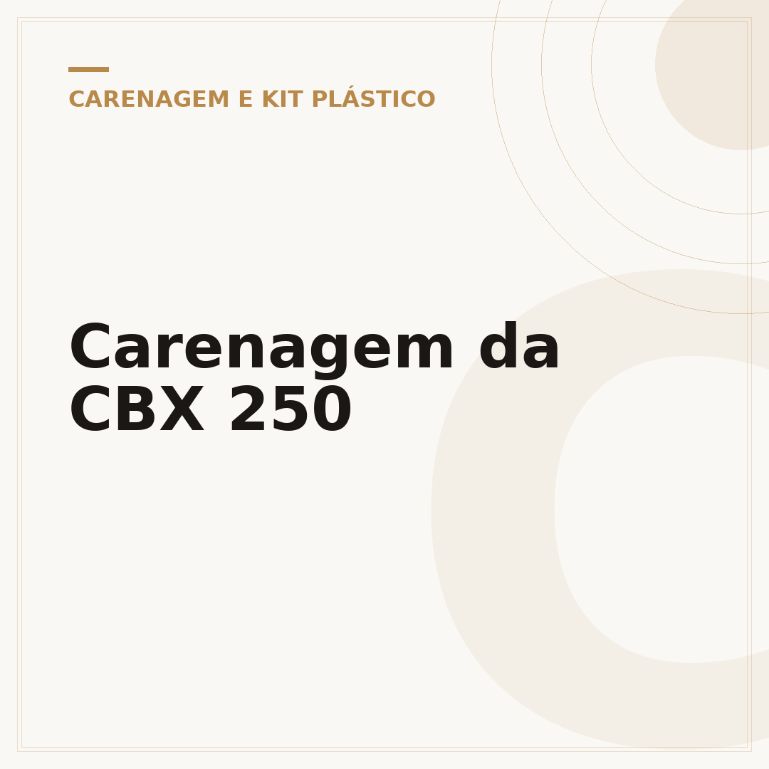 Carenagem da CBX 250