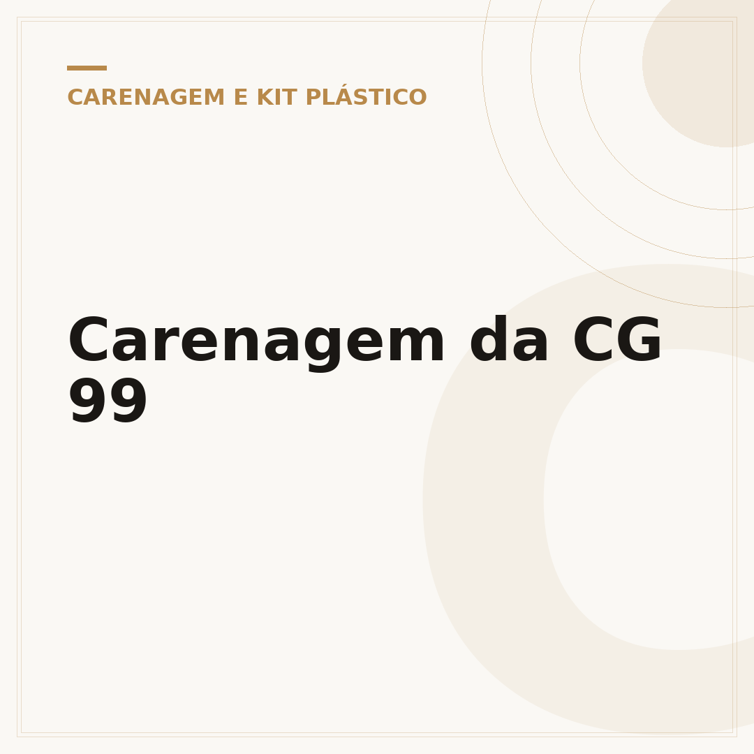Carenagem da CG 99