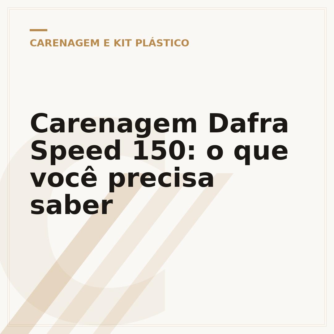 Carenagem Dafra Speed 150: o que você precisa saber