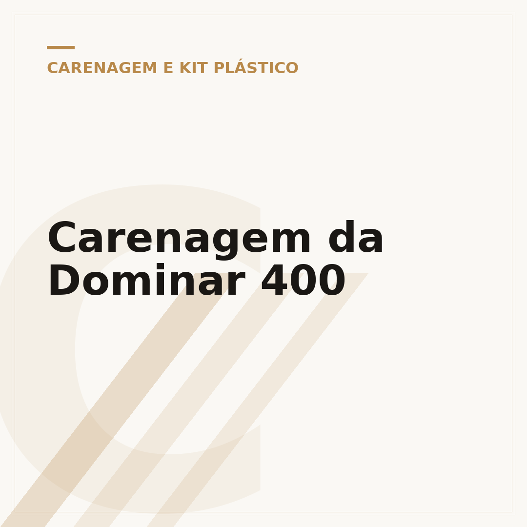 Carenagem da Dominar 400