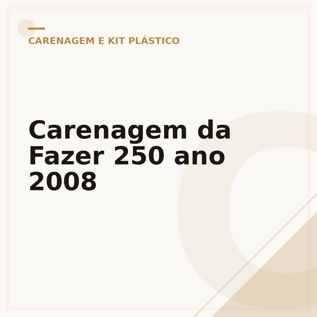 Carenagem da Fazer 250 ano 2008