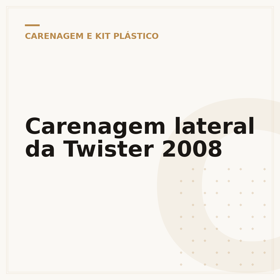 Carenagem lateral da Twister 2008