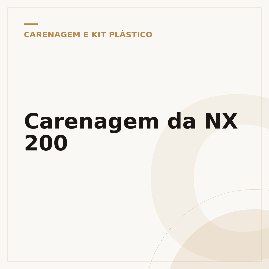Carenagem da NX 200