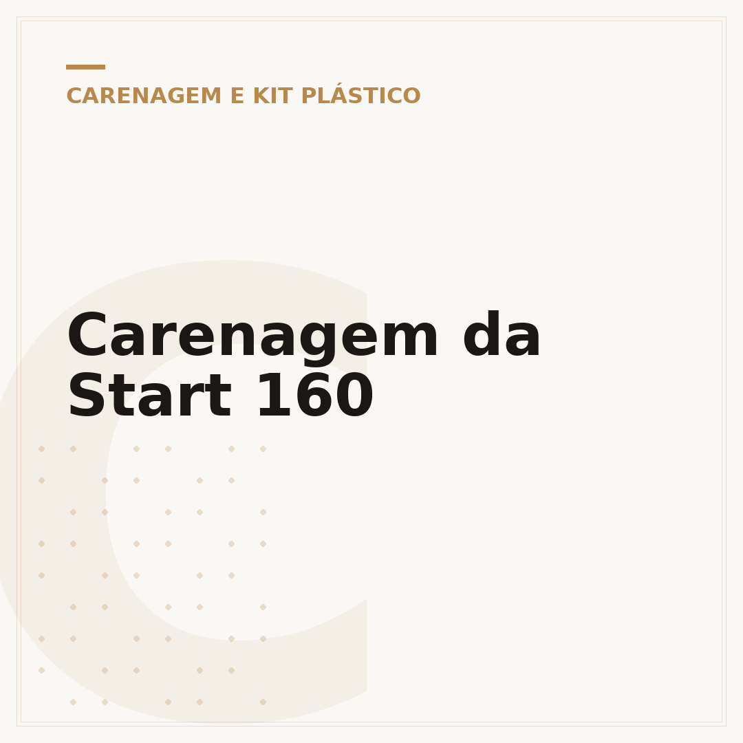 Carenagem da Start 160