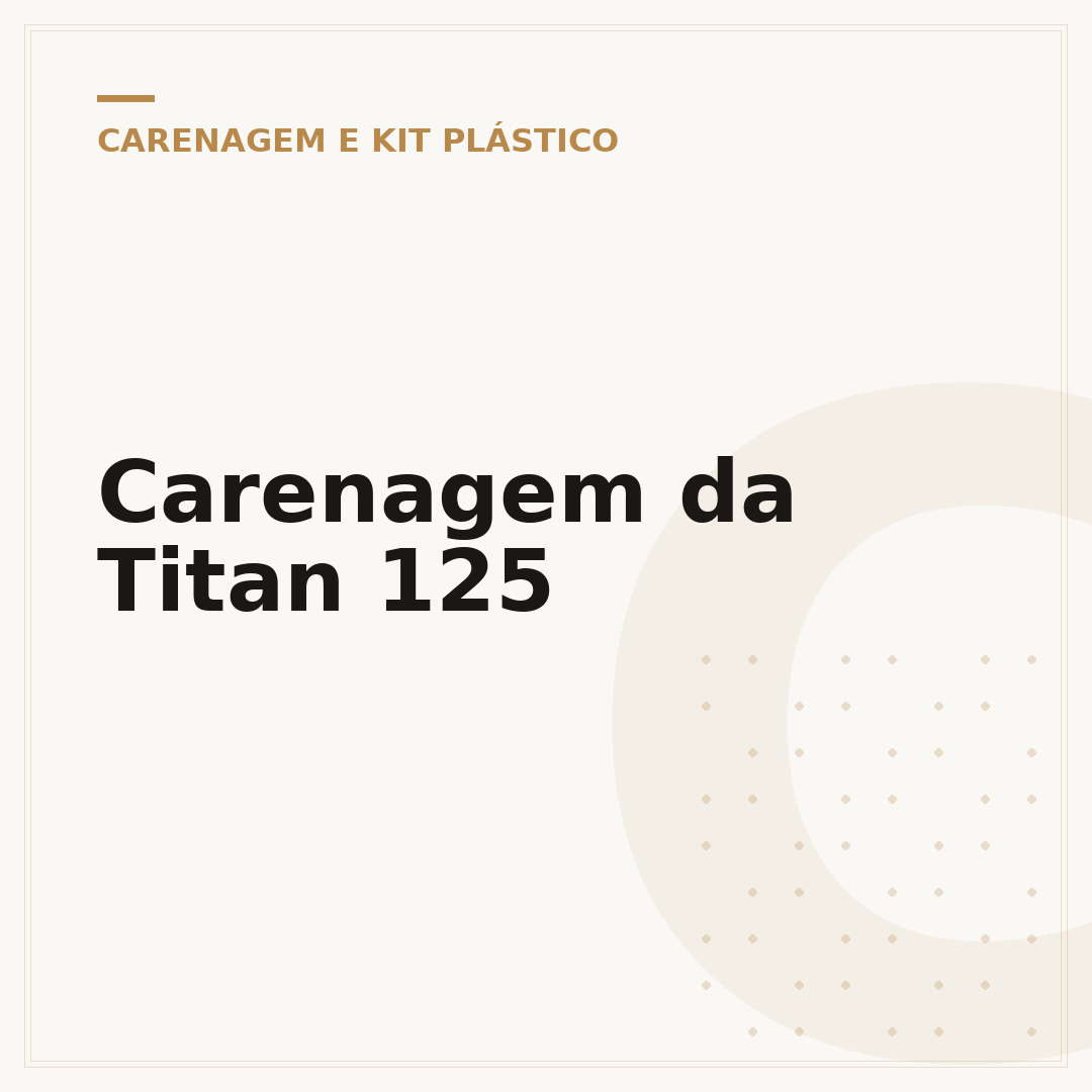 Carenagem da Titan 125