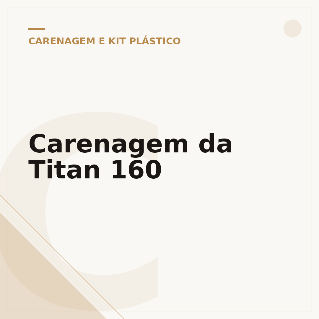 Carenagem da Titan 160