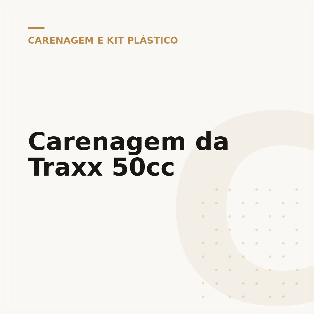Carenagem da Traxx 50cc
