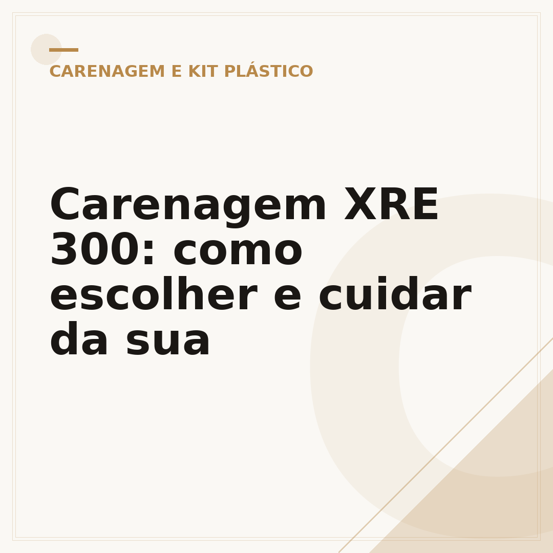 Carenagem XRE 300: como escolher e cuidar da sua