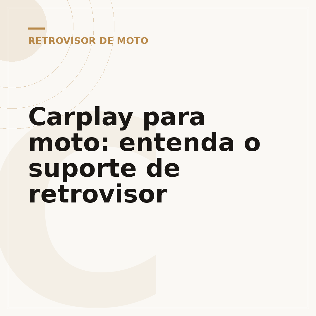 Carplay para moto: entenda o suporte de retrovisor