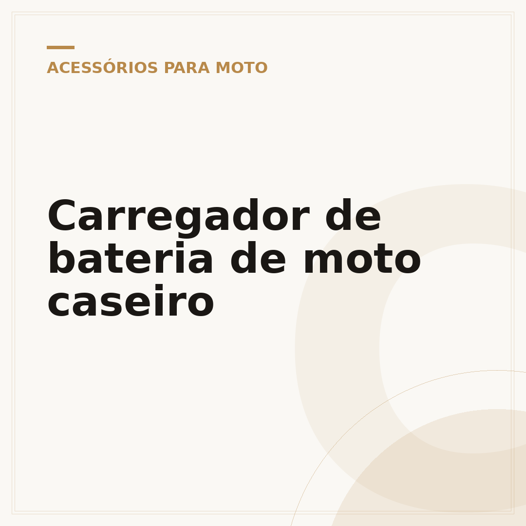 Carregador de bateria de moto caseiro
