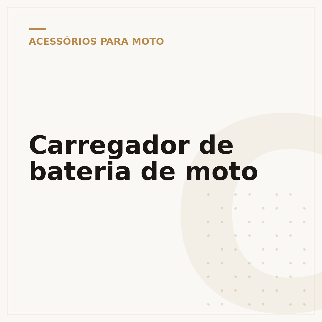 Carregador de bateria de moto