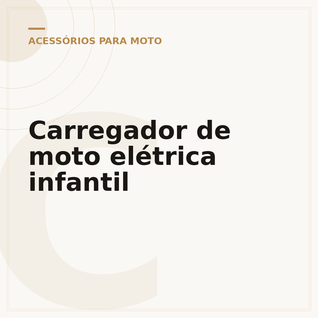 Carregador de moto elétrica infantil