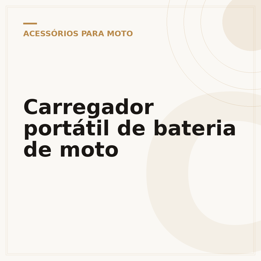 Carregador portátil de bateria de moto