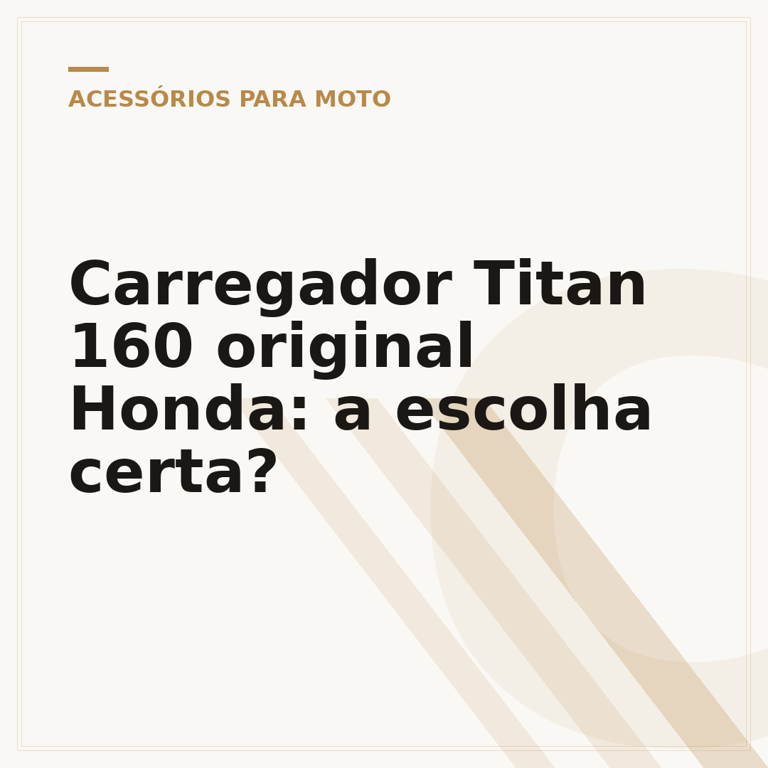 Carregador Titan 160 original Honda: a escolha certa?