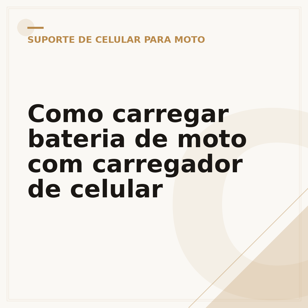 Como carregar bateria de moto com carregador de celular