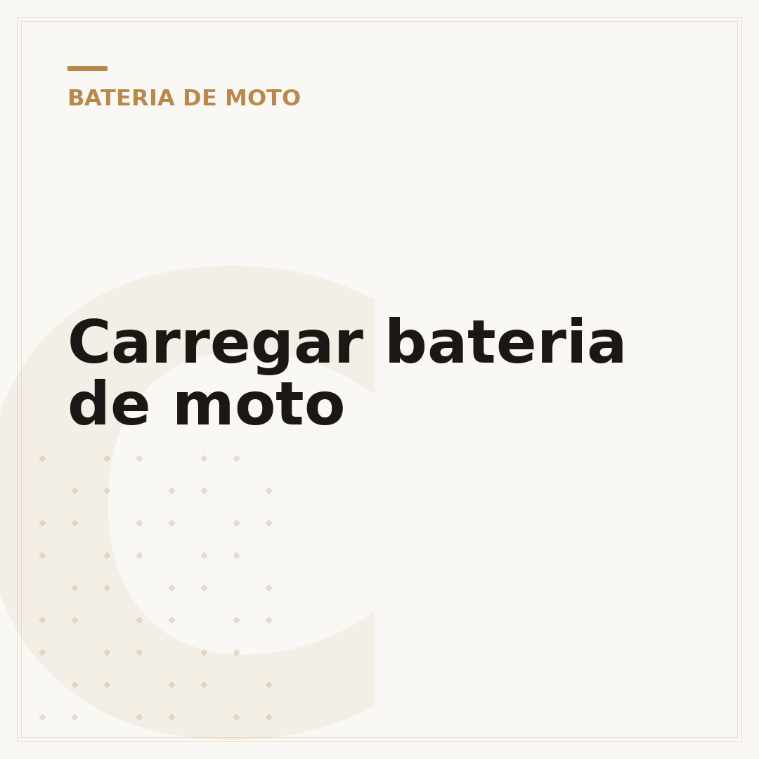 Carregar bateria de moto