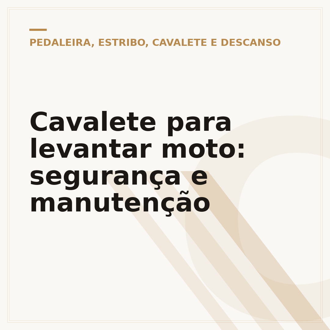 Cavalete para levantar moto: segurança e manutenção