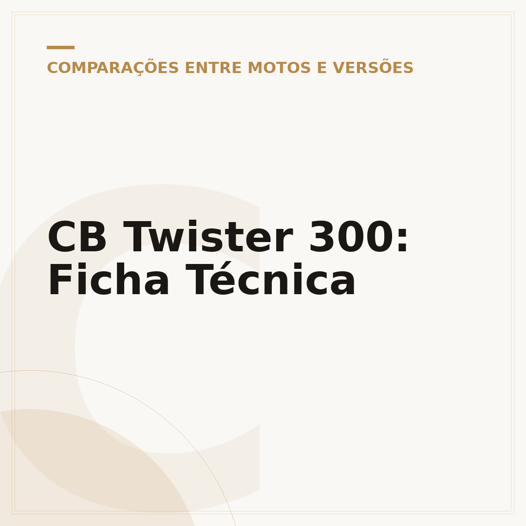 CB Twister 300: Ficha Técnica