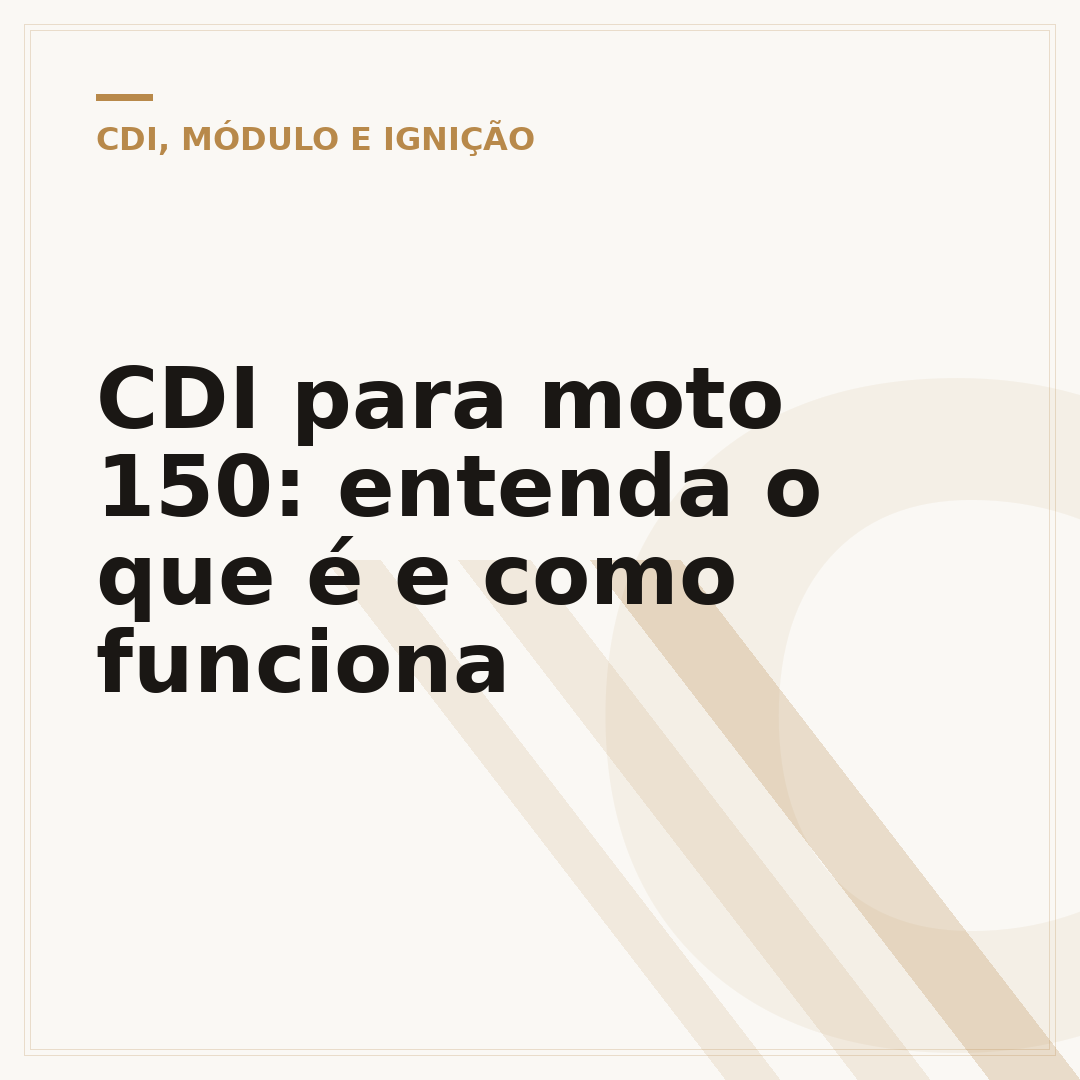 CDI para moto 150: entenda o que é e como funciona