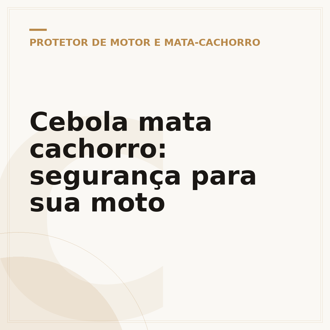 Cebola mata cachorro: segurança para sua moto