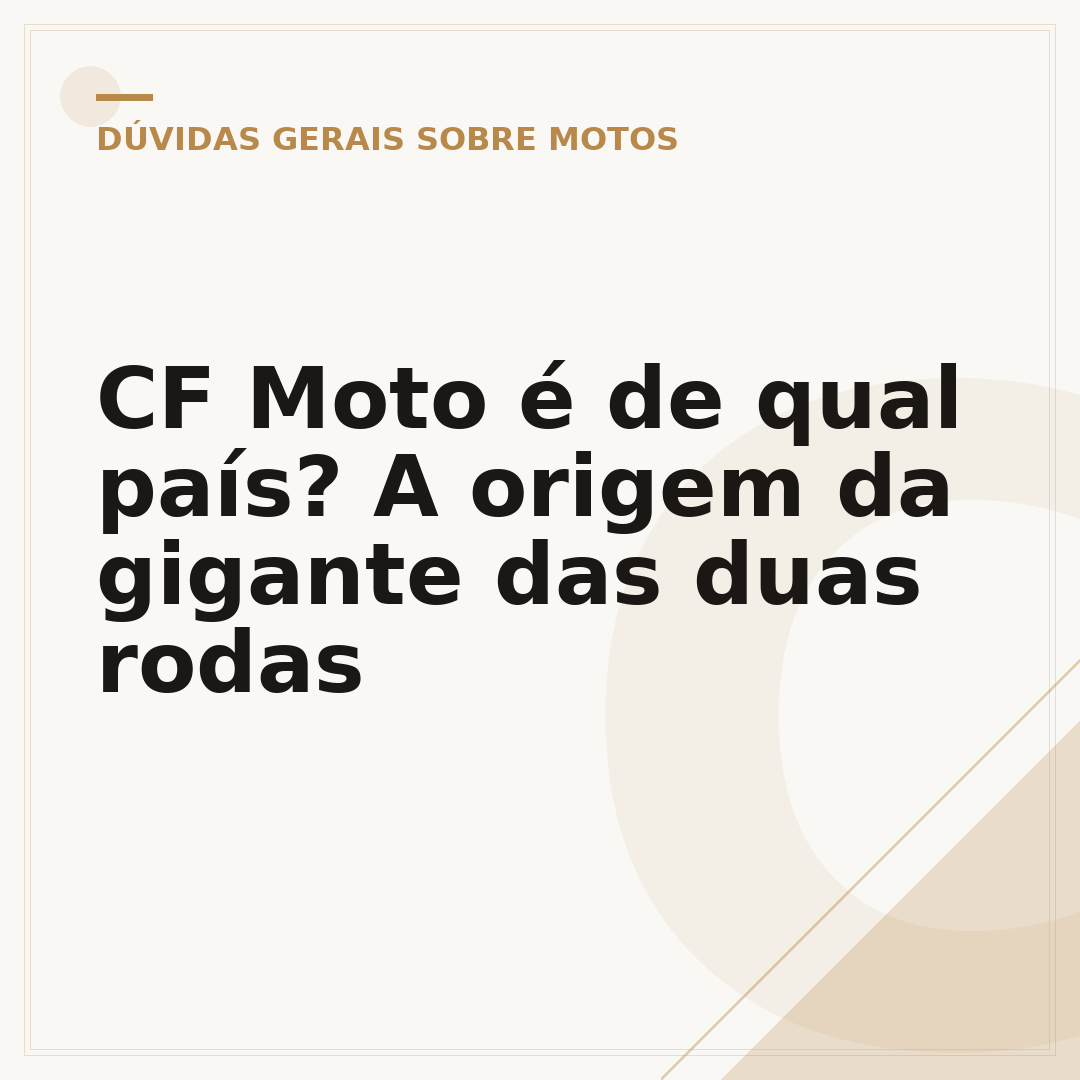 CF Moto é de qual país? A origem da gigante das duas rodas
