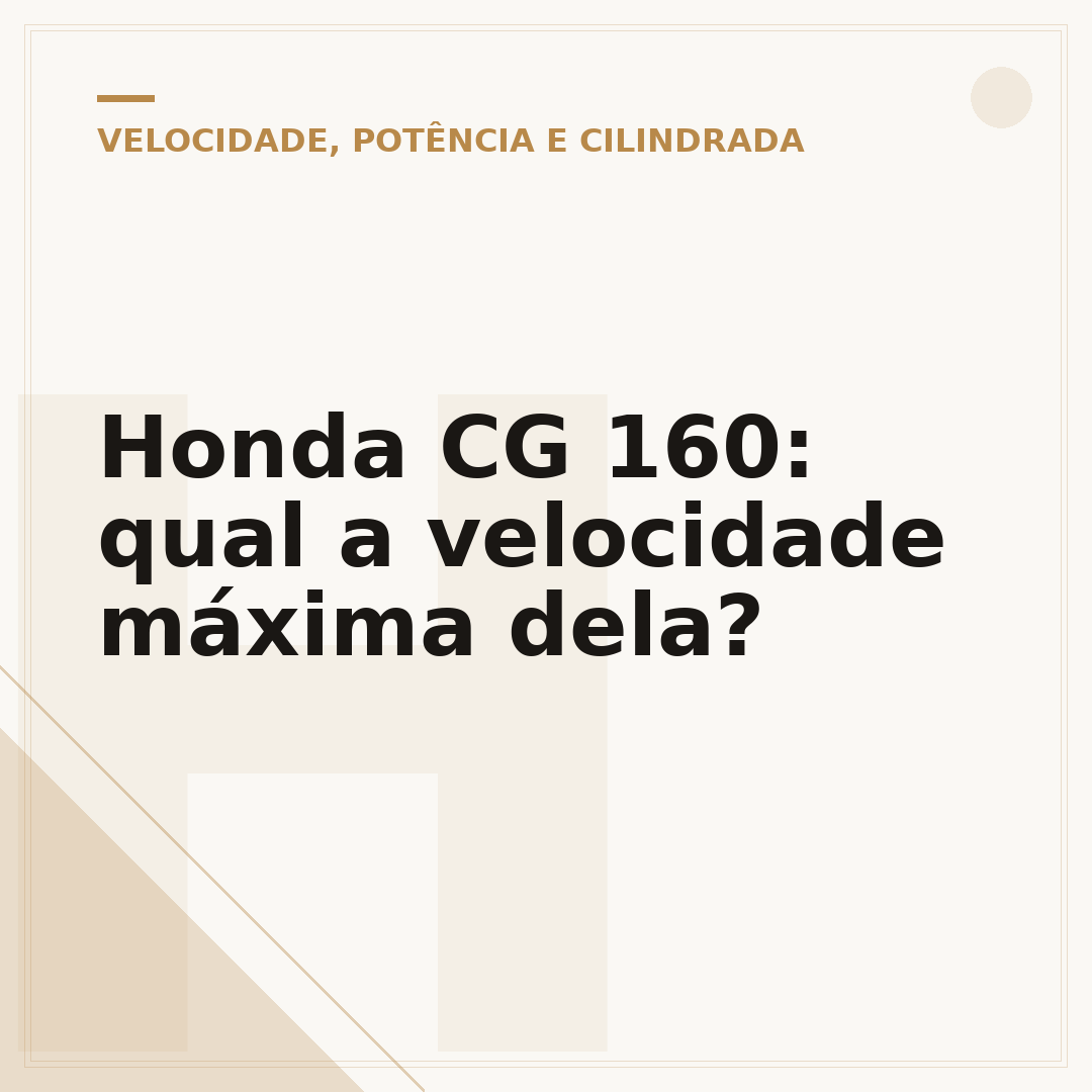 Honda CG 160: qual a velocidade máxima dela?