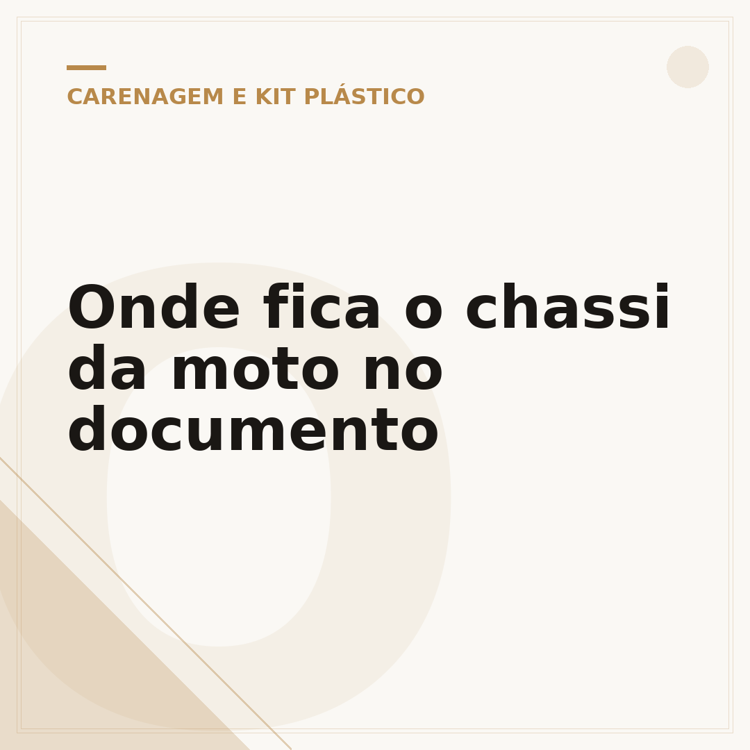 Onde fica o chassi da moto no documento
