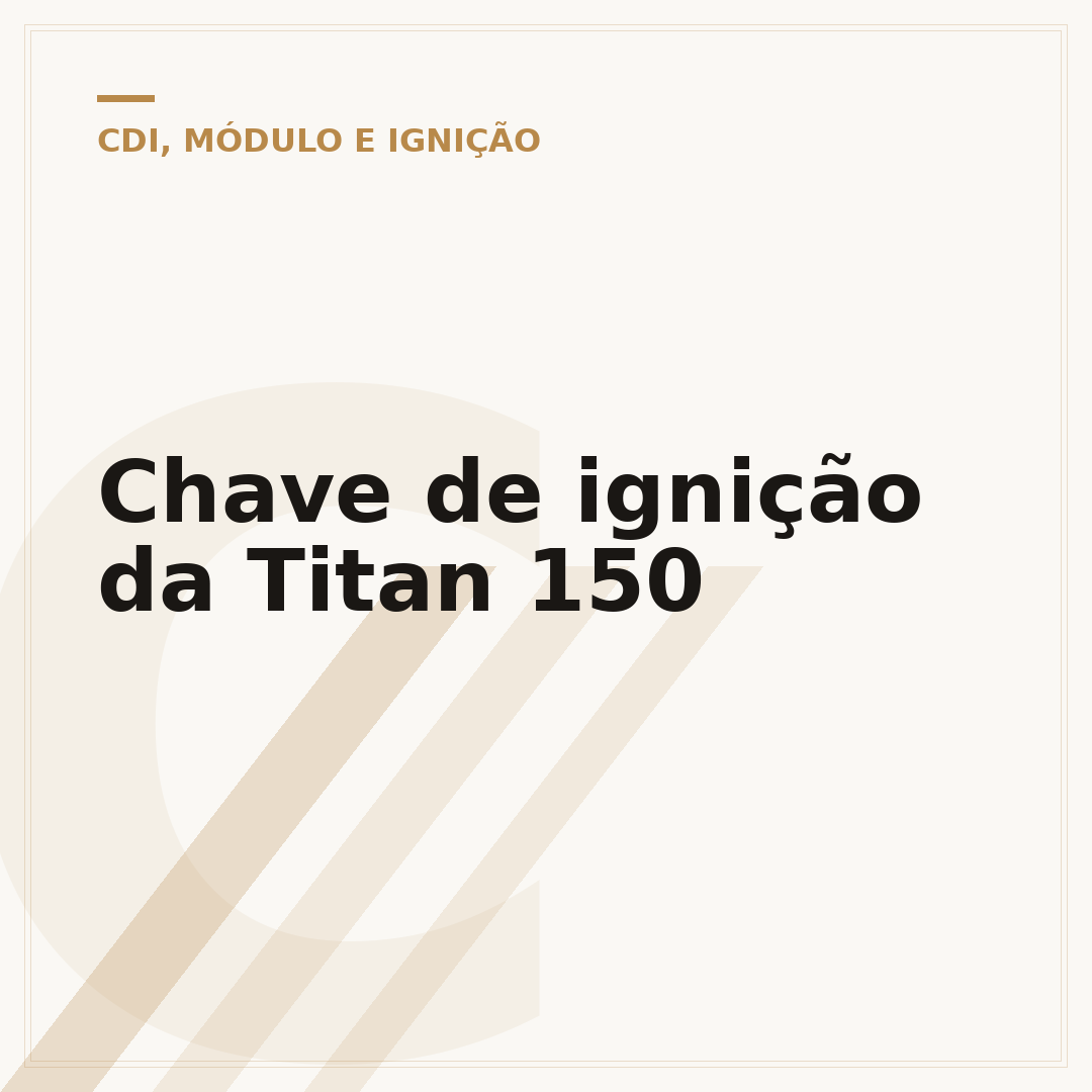 Chave de ignição da Titan 150