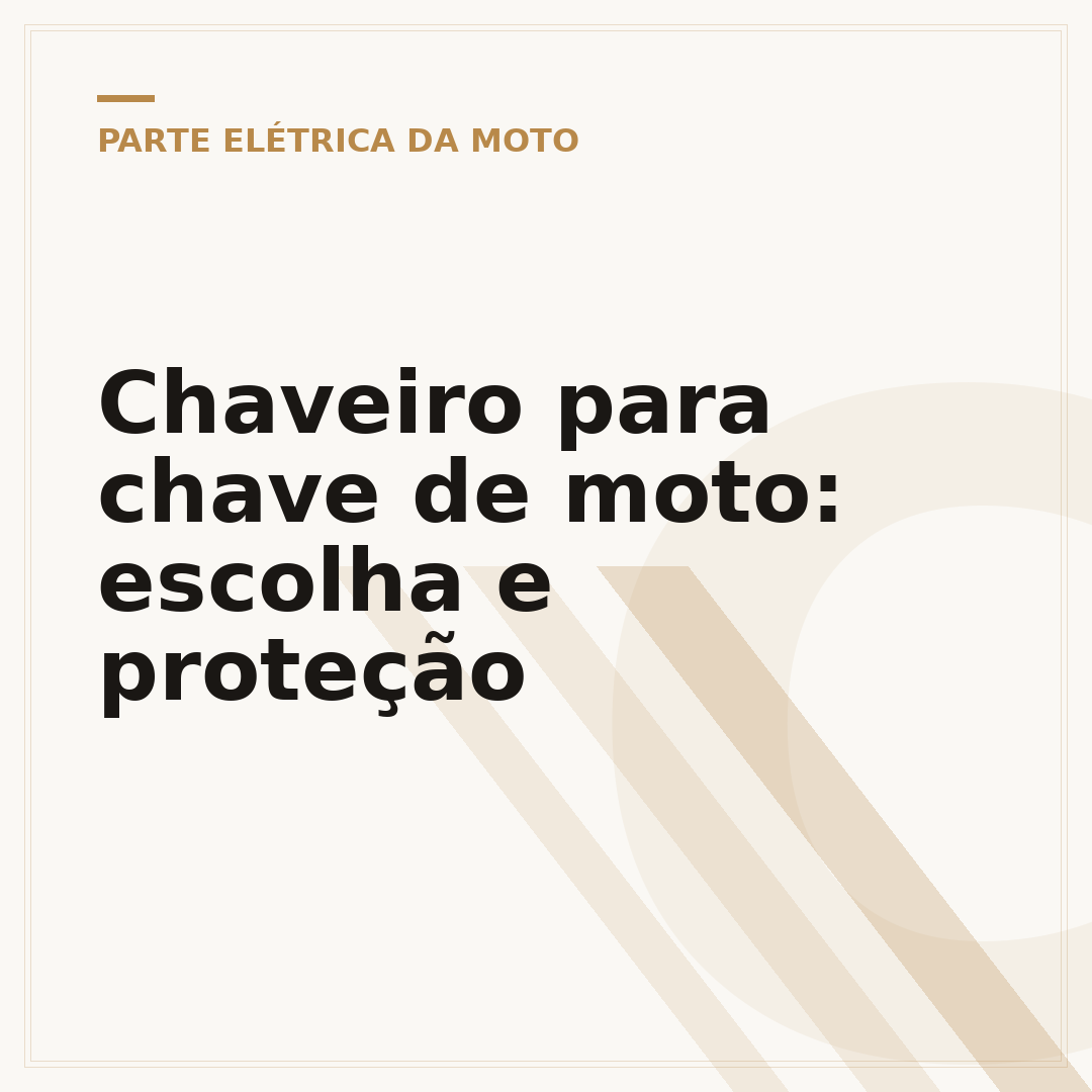 Chaveiro para chave de moto: escolha e proteção