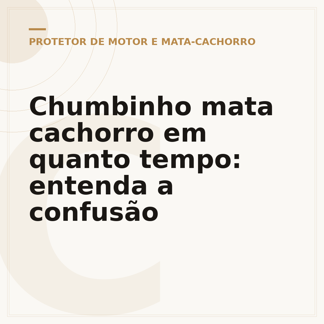 Chumbinho mata cachorro em quanto tempo: entenda a confusão