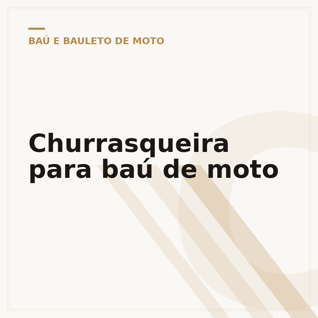 Churrasqueira para baú de moto